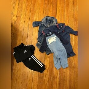 Nike Baby Blue Onesie Adidas Black Tracksuit Set GAP Jean one piece Polo onesie